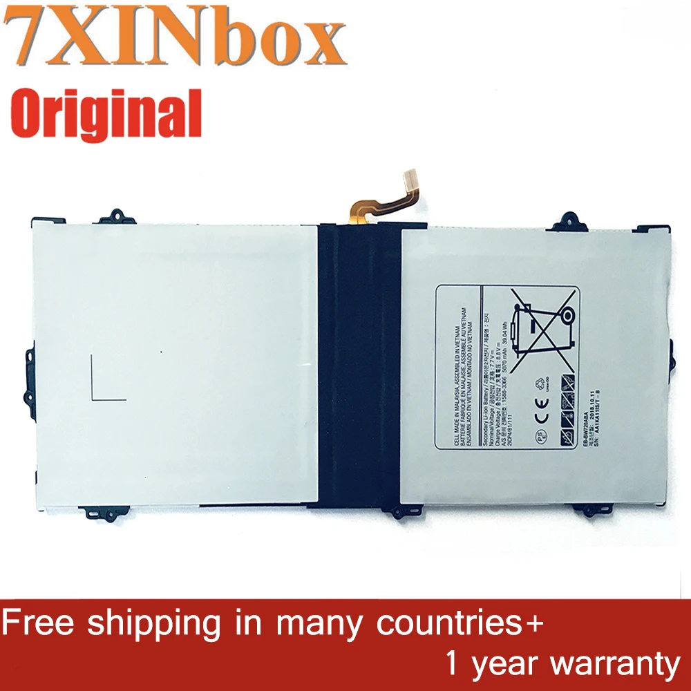 7XINbox 7,7 V 5070 мА/ч, 39.04WH новый оригинальный AA-PBMN2HO AA-PBMN2H0 EB-BW720ABA Аккумулятор для ноутбука SAMSUNG Galaxy Book 12 SM-W727V