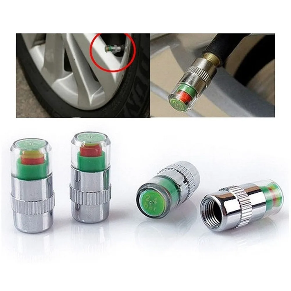 4pcs High Quality Car Tire Pressure Gauge Indicator Alert Monitoring Valve Cap Sensor For Motorcycle Auto Accessories | Автомобили и