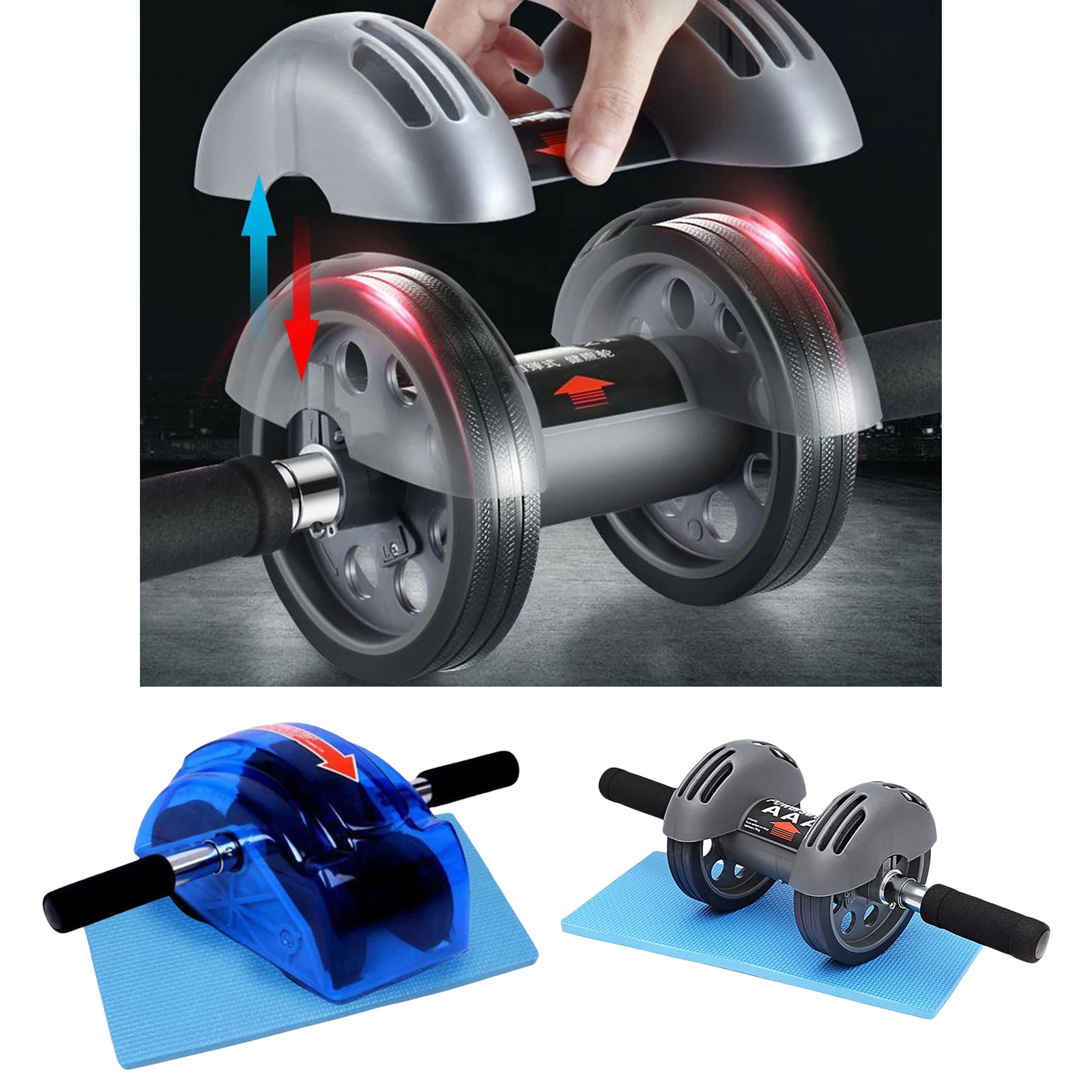 

Double Four Wheels Home Machine Ab Core Training Roller
