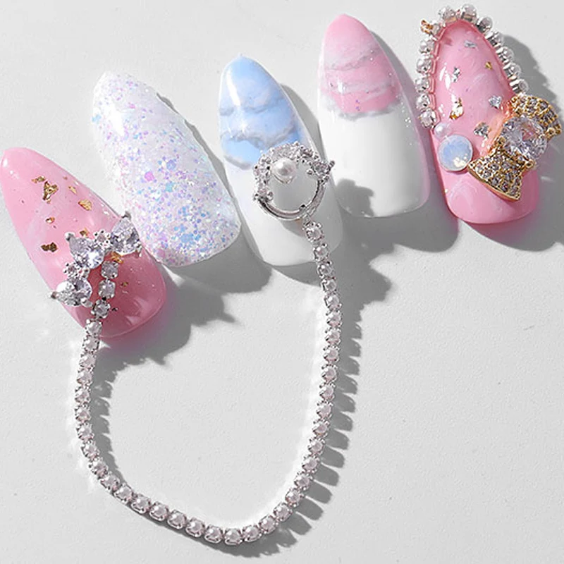 3D Подвески жемчуг для творчества украшения Стразы ногтей модные золотые