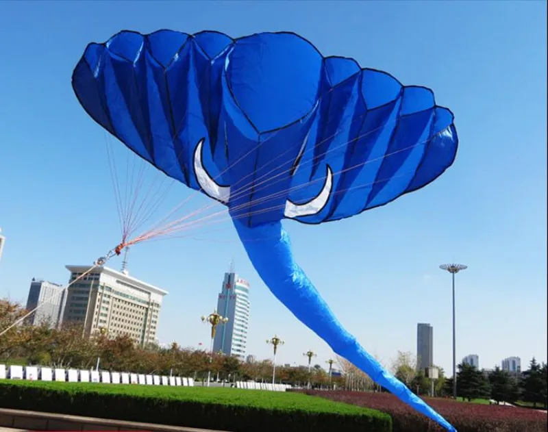 

free shipping high quality large soft elephant kite handle line various color choose weifang kite factory outdoor flight