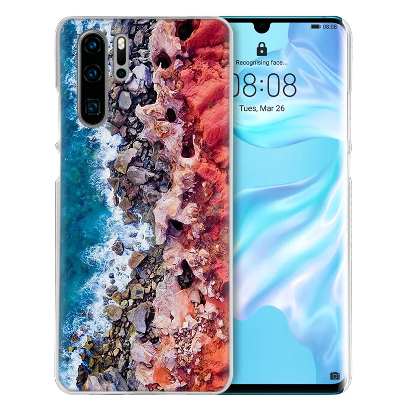 Жесткий чехол для huawei P30 P20 P10 mate 30 20 10 Nova 5 5i Pro Lite P Smart Z Plus волны океана воды света рефракцио