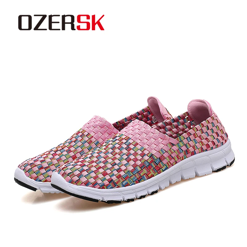 OZERSK New Arrival Summer Shoes Women loafers Ladies Slip on Flats Comfortable Woven Driving Handmade | Обувь