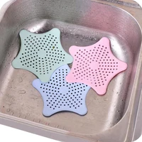 creative pentagon kitchen sink anti clogging starfish silica floor drain bathroom sewer filter