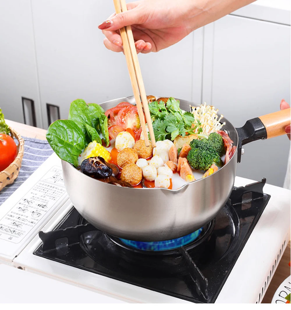 Кастрюля для молока антипригарная кухонная кастрюля супа из нержавеющей стали