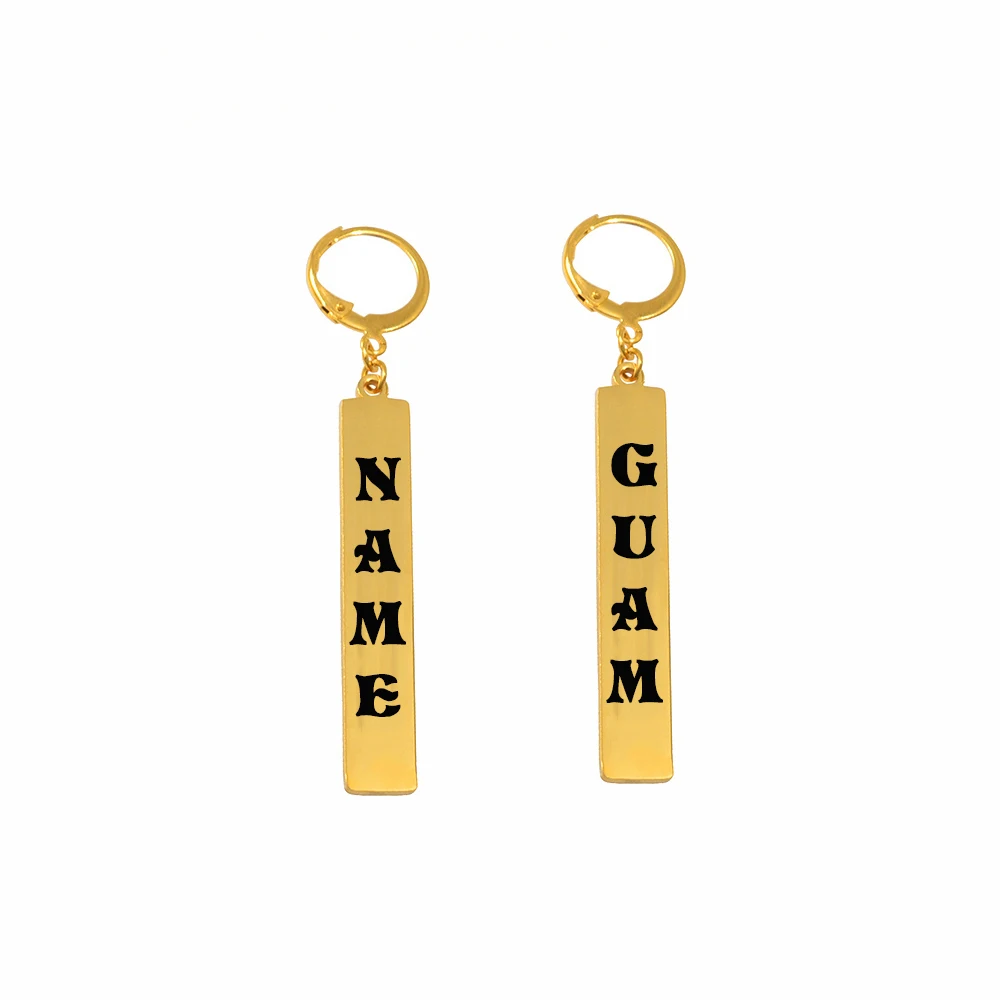 Серьги Anniyo С Вырезанным именем для женщин и девушек индивидуальные имена