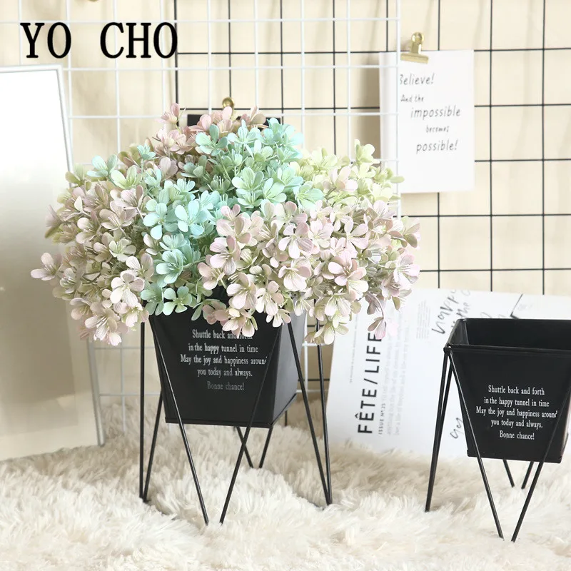 YO CHO поддельные цветущие сливы трава растения ветка пластиковые искусственные