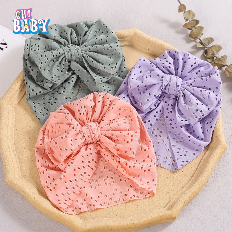 

10 Colors Hollow Baby Turban for Kids Elastic Baby Girl Turban for Newborn Headwear Summer Baby Headband Baby Hair Accessories
