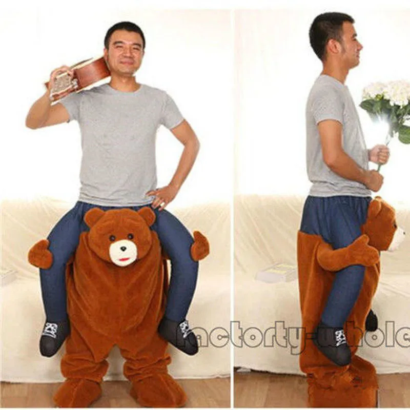 Костюм талисмана коричневого медведя Карнавальные меховые костюмы Вечерние с