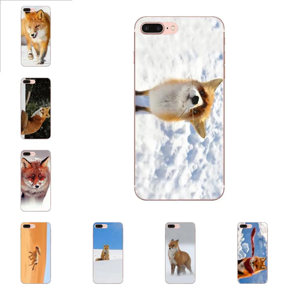 Мягкий чехол Bixedx Lonely Winter Fox для Sony Xperia Z Z1 Z2 Z3 Z4 Z5 compact Mini Premium M2 M4 M5 T3 E3 E5