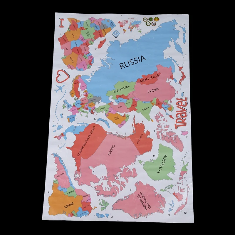 Карта мира съемные наклейки на стену художественная надпись наклейка домашний