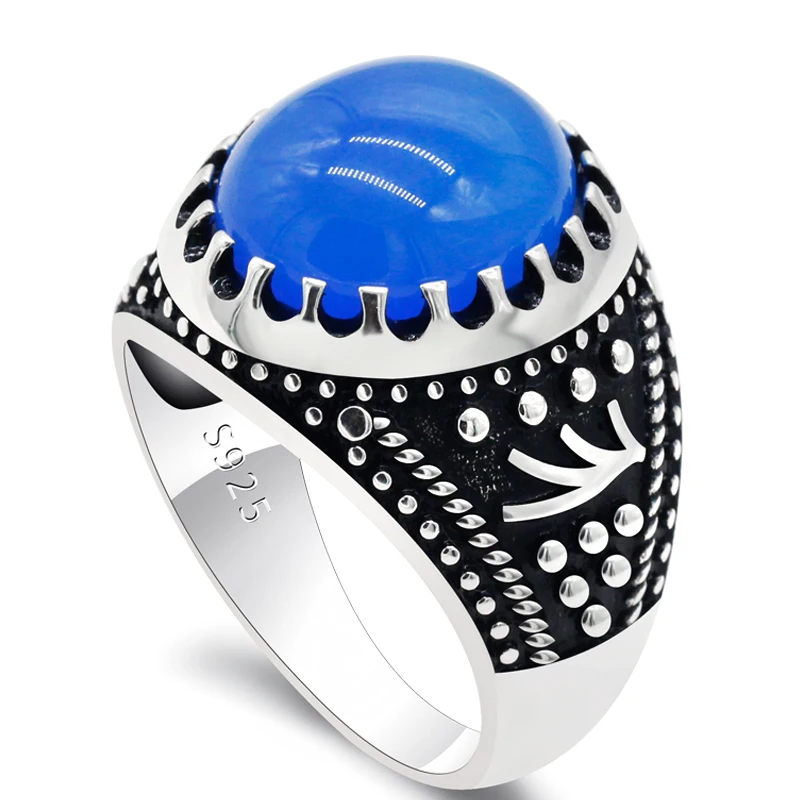 

Мужское кольцо из серебра 925 пробы, с натуральным агатом