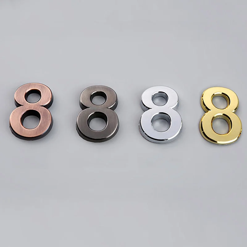 3D Digits Numeral Door Plaque Hotel Home Number Plate Sign Sticker With Self-adhesive House Numbers Outdoor | Обустройство дома