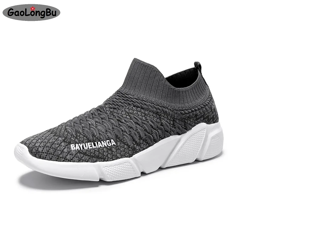 

Woman Socks Sneakers High Top Women Shoes Casual Breathable Flying Woven Couple Walking Shoes Ultra Light Foot Feel
