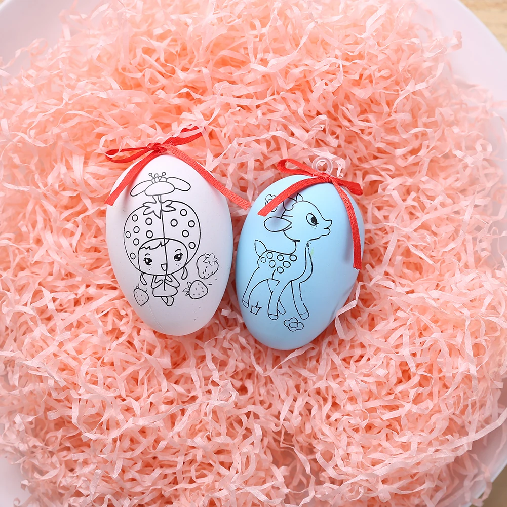 1 комплект 10/100 шт пластиковые пасхальные яйца DIY живопись домашний декор игрушки