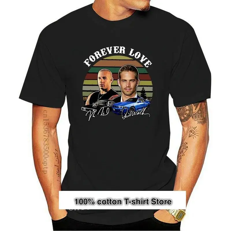 

Nuevo amor para siempre Dominic Toretto y Brian OConner rápido y furioso camiseta firmada