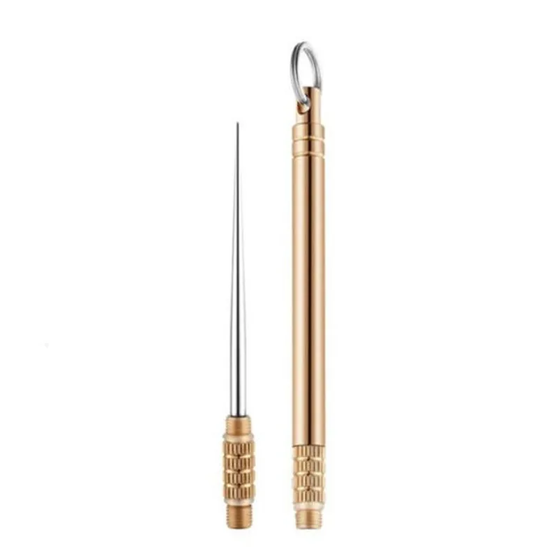 

NEWTitanium Outdoor Portable Multifunctional Toothpick Bottle Fruit Fork Camping Tool Toothpick Tube Stronger Than Dental Floss