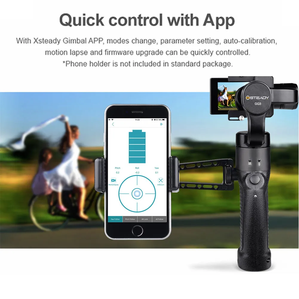 3 оси аксессуары противоударный Открытый путешествия Гибкий ручной Gimbal