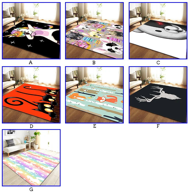 Современный 3D ковер Рождественский с оленем для гостиной спальни детский