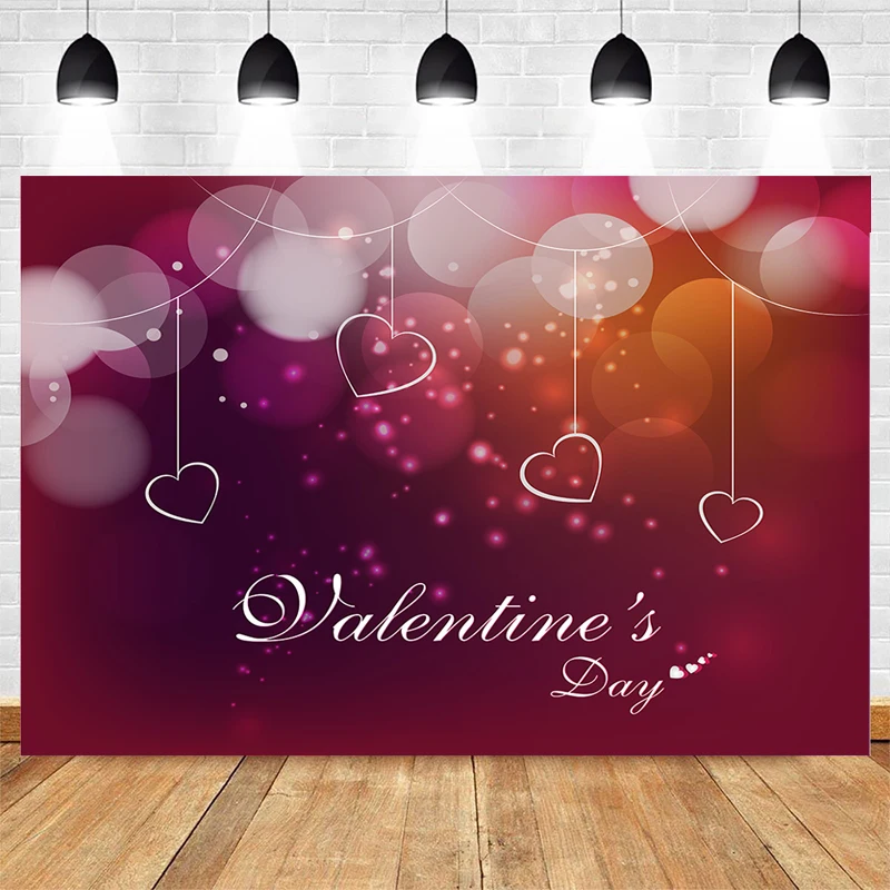 

Mocsicka Valentine's Day Photography Background Dream Neon Love Light Decoration Props Confession Wedding Photo Backdrop Banner
