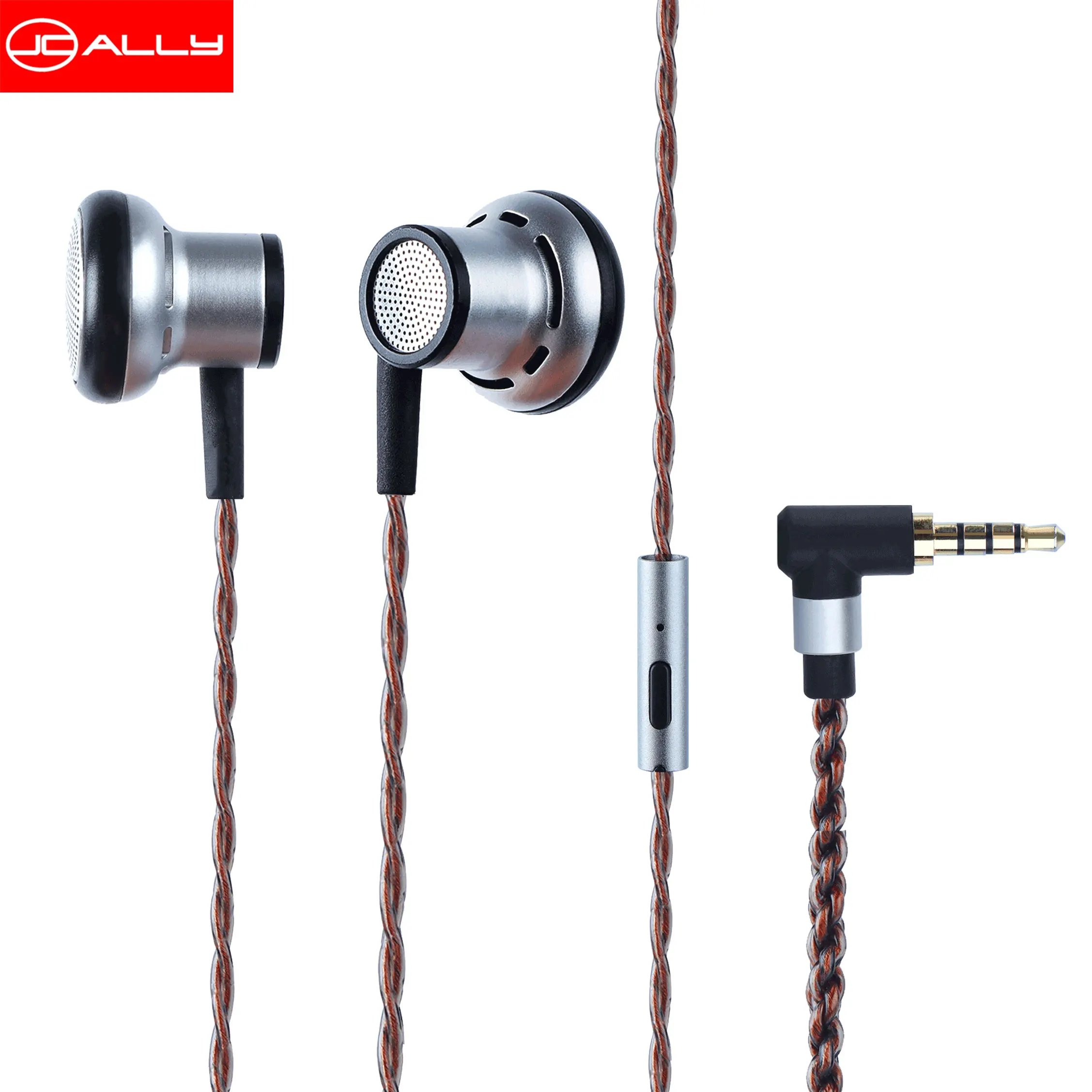 

JCALLY JC10 15.4mm Classic Biological Diaphragm Female Poison Earphone 32 ohm Flat head earbuds with Microphone Classic