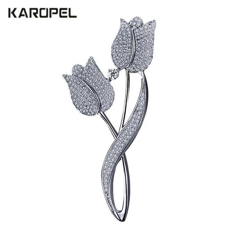 Модная красивая брошь с кубическим цирконием булавка ювелирное изделие Женская