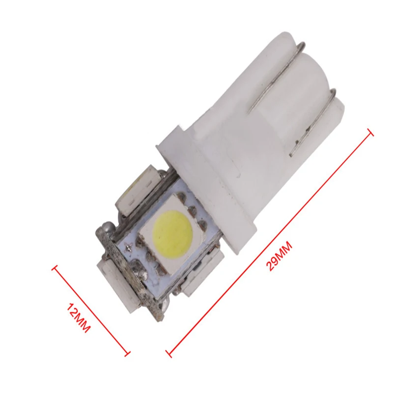 10 шт. T10 W5W 5050 5SMD Автомобильный светодиодный Клин светильник AC/DC 12V распродажа