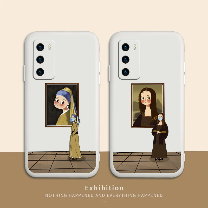 

Jade Soft Flower Girl Phone Case For Huawei P40 P40Lite P30 P20 Mate 40 40Pro 30 20 Pro Lite P Smart 2021 Y7a Silicone Cover