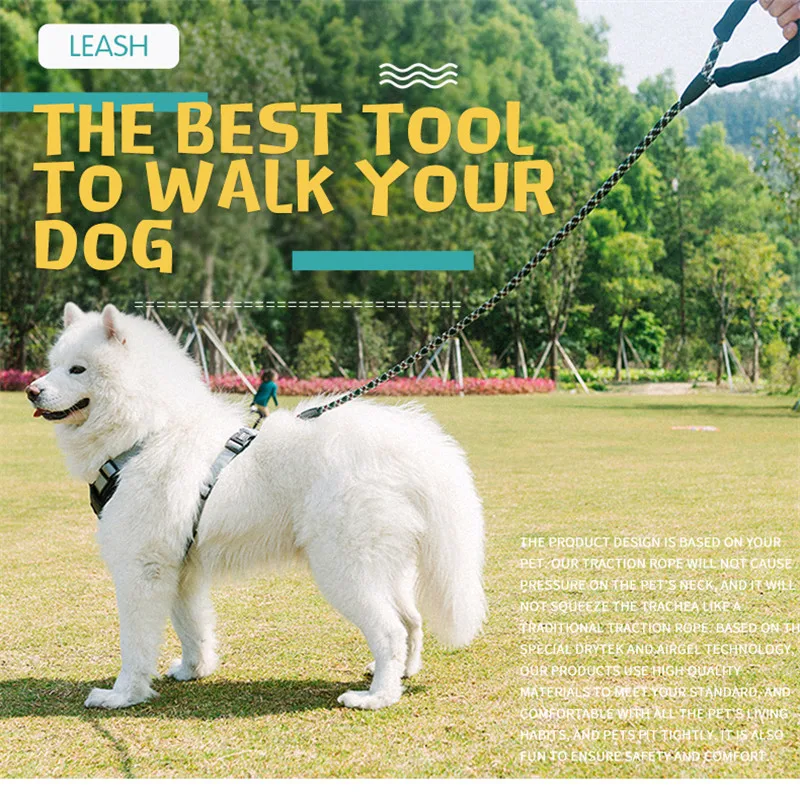 

Поводок для домашних животных CamoDog, светоотражающая нейлоновая сетка, прочный поводок для прогулок и дрессировки, для улицы