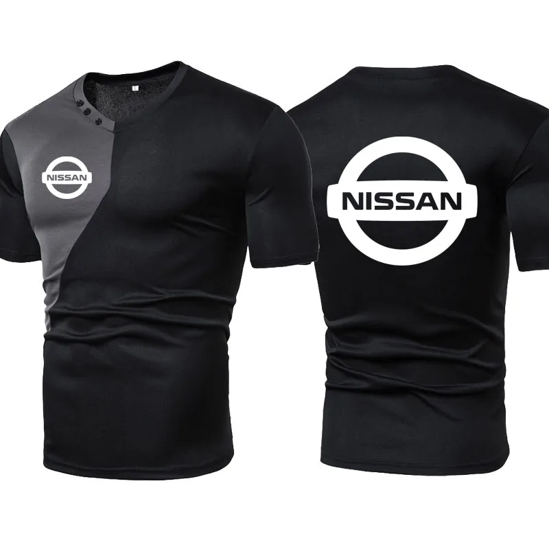

NEW High Quality Cotton Men's T-shirt Nissan Car Logo Printing Summer Casual Colorblock Short Sleeve Men's T-shirt Men's tops