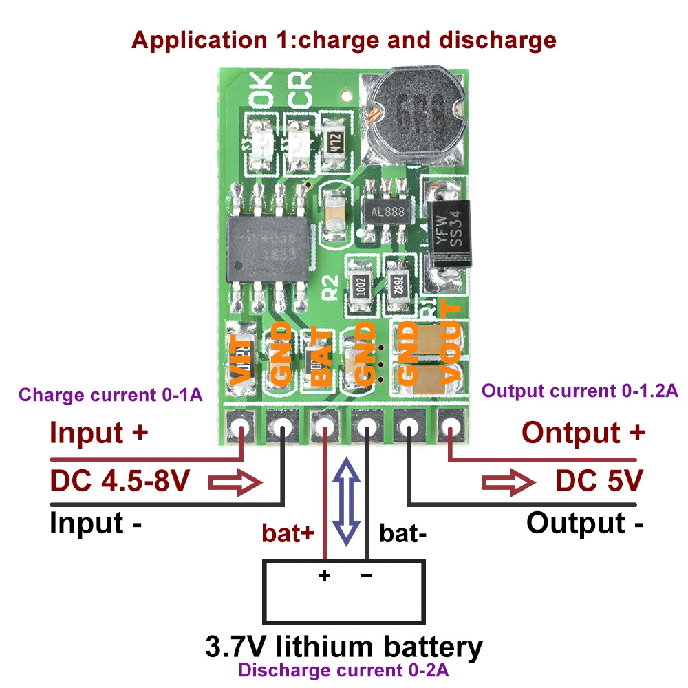 5V 2.1A UPS мобильный Мощность DIY доска Зарядное устройство Step Up Модуль