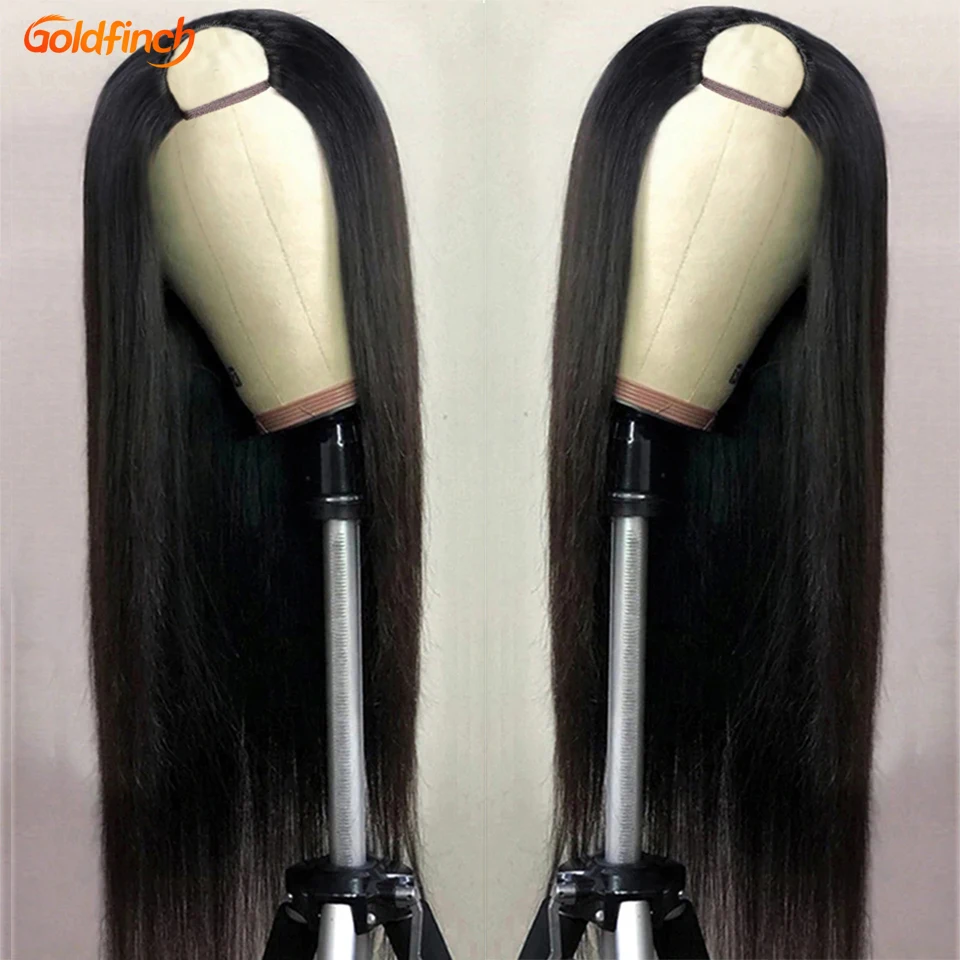 Прямой u образный зажим в парик человеческих волос Необработанные индийский из