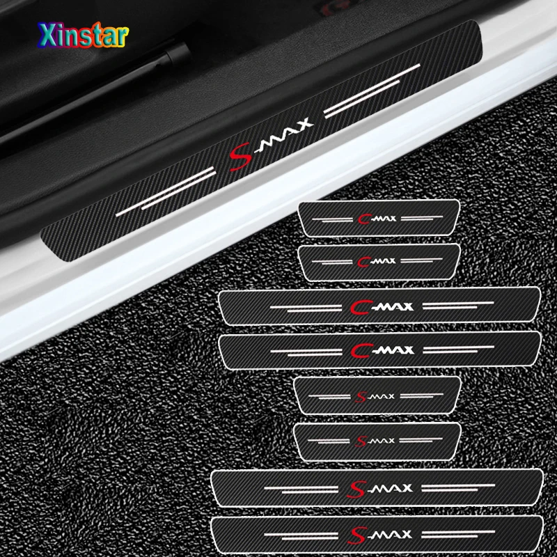 4 шт. наклейки на пороги автомобиля из углеродного волокна | Автомобили и