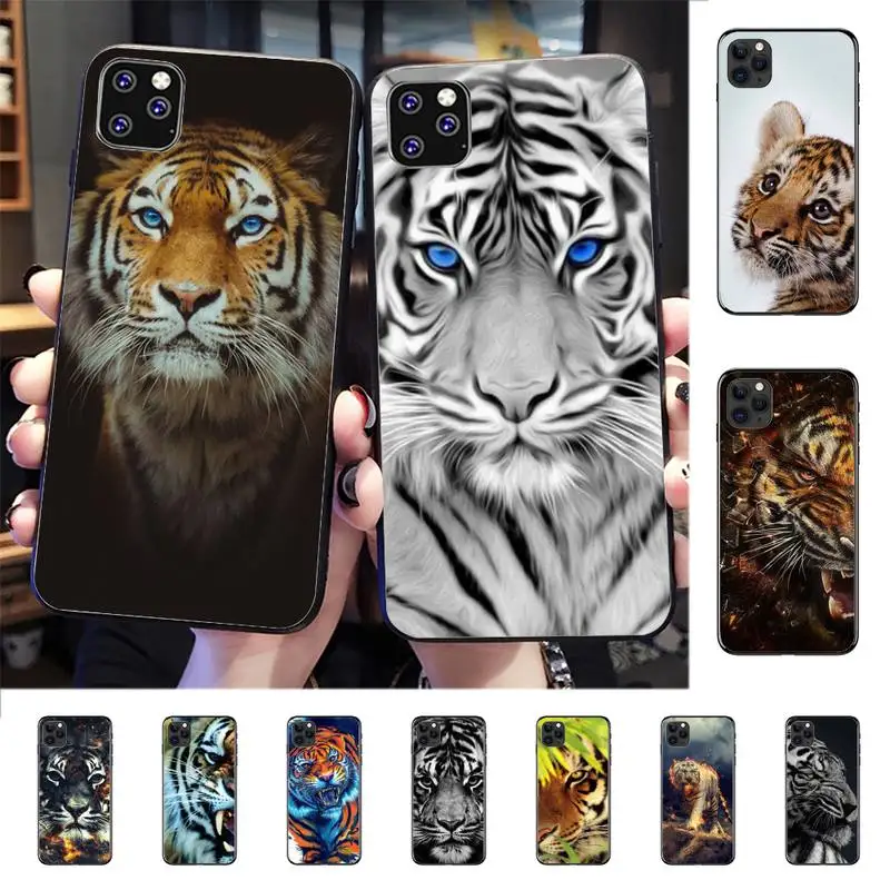 

tiger Phone Case for iphone 13 8 7 6 6S Plus X 5S SE 2020 XR 11 12 mini pro XS MAX