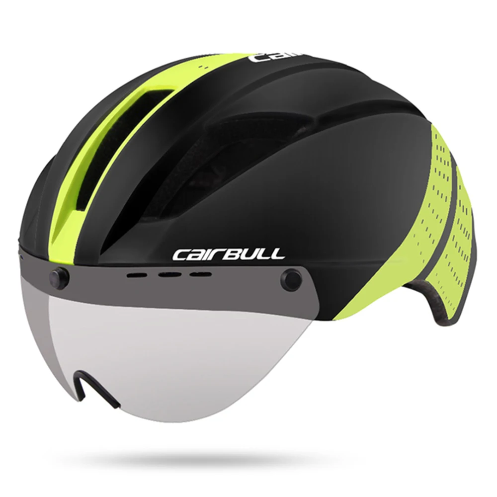 

Helmet Triathlon Road Race Bike Helmet Adults TT Bicycle Helmet For Cycling Riding with Shield Visor Goggle Unisex M/L