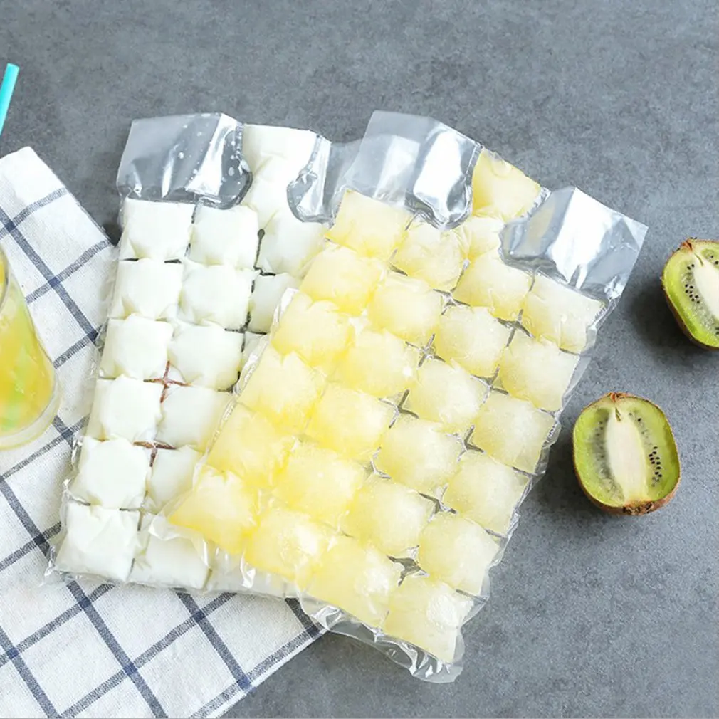 

10pcs Disposable Ice Cube Bags Self-Sealing Frozen Ice Cube Mold Stackable Ice Tray Portable Faster Freezing Maker