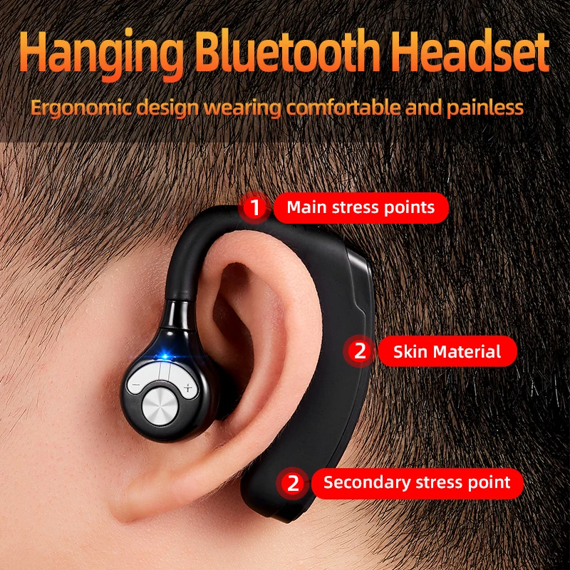 Heaton, беспроводная bluetooth-гарнитура, новинка, для офиса, гарнитура, с крючком, Bluetooth, наушники с микрофоном, с управлением, вкладыши V 5,0