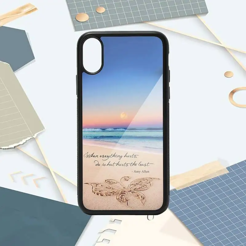 

Travel mountain sea beach quotes Phone Case PC for iPhone 11 12 pro XS MAX 8 7 6 6S Plus X 5S SE 2020 XR
