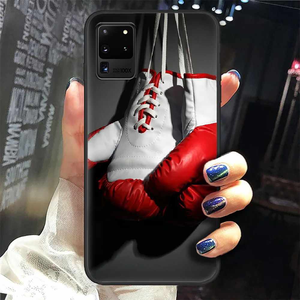 

boxing gloves black red Phone Case Cover Hull For Samsung Galaxy S 6 7 8 9 10 e 20 edge uitra Note 8 9 10 plus black bumper tpu