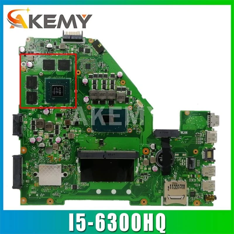 

Akemy X550VQ Материнская плата ASUS X550VX X550VQ FZ50VX FH5900V X550VX Материнская плата ноутбука тестирование оригинальные I5-6300HQ GT940M 4 Гб Оперативная память