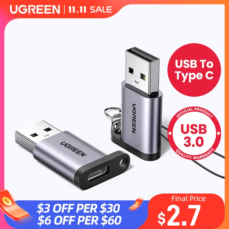 Адаптер Ugreen с USB Type C 3 0 папа на 1 мама адаптер для ПК ноутбука Samsung Huawei наушников |