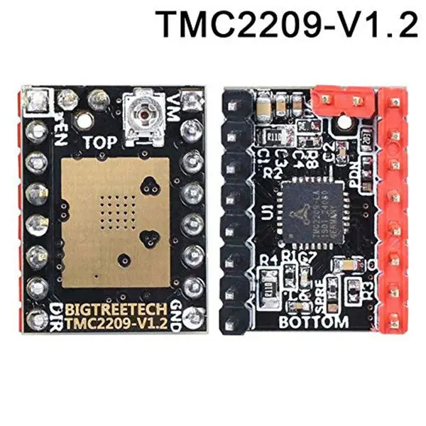 AAAJ-3D части принтера Stepstick Mute TMC2209 V1.2 Драйвер шагового двигателя с радиатором для SKR