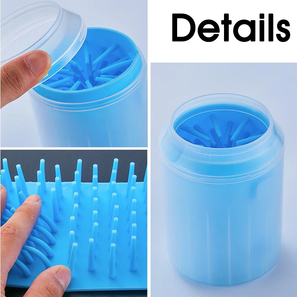 

Dog Paw Cleaner Cup Soft Silicone Comb Portable Dog Brush Cats Foot Washer Paw Cleaning Brush Quick Foot Washing Cleaning Bucket