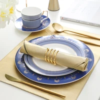 western food plate steak knife and fork plate family breakfast plate fruit plate model room decoration luxury