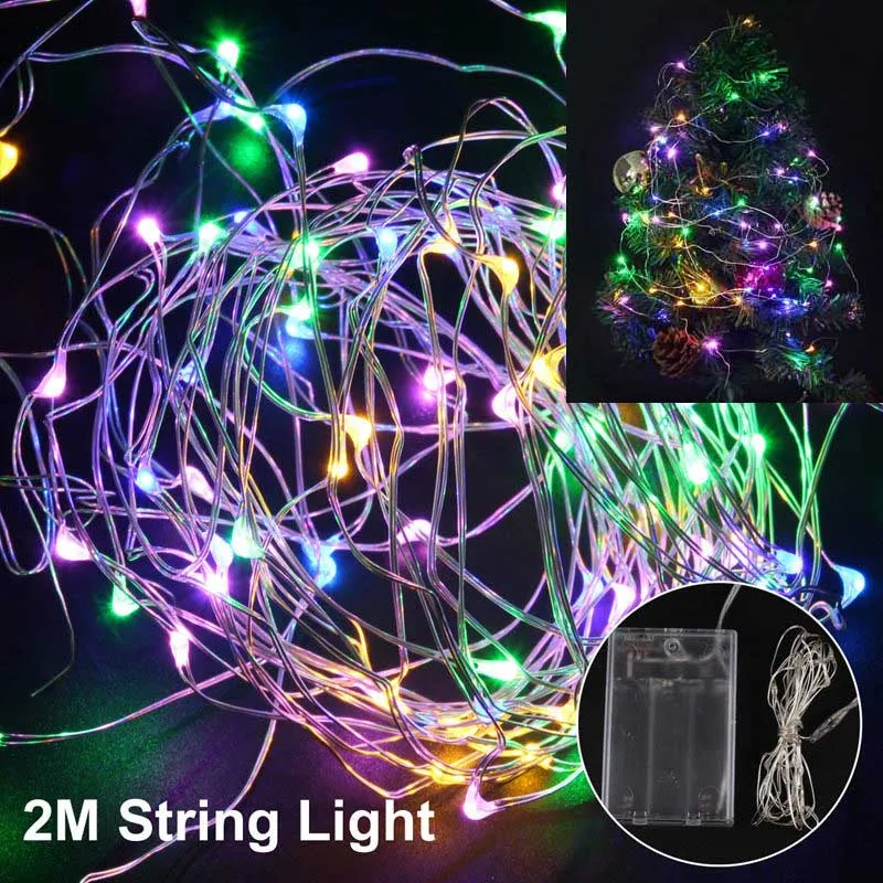 2M String led 1 СВЕТОДИОДНАЯ Гирлянда со звездой лося, рождественские украшения, Рождественское украшение для дома, новогодний декор - Цвет: 2M String led 1