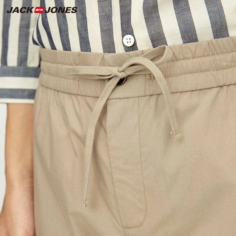 Мужские хлопковые повседневные эластичные брюки JackJones 218314541 | Мужская одежда