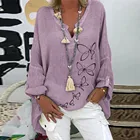 Летняя женская рубашка с бабочкой, туника, блузка, женские рубашки в ретро клетку, рубашки, женские Мешковатые повседневные винтажные Блузы