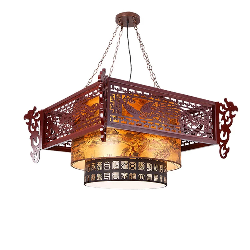 Люстра в китайском стиле из античной овчины люстра для отеля ресторана чайного