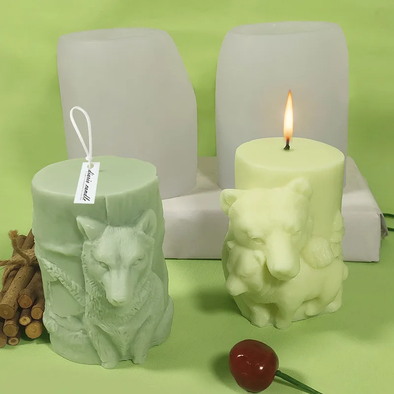 DIY Animal serie Candle silicone mold Elk Bear Sirius Wolf Horse Aromatic Making Resin Soap Popsicle Mold Gift Home Decor | Дом и сад