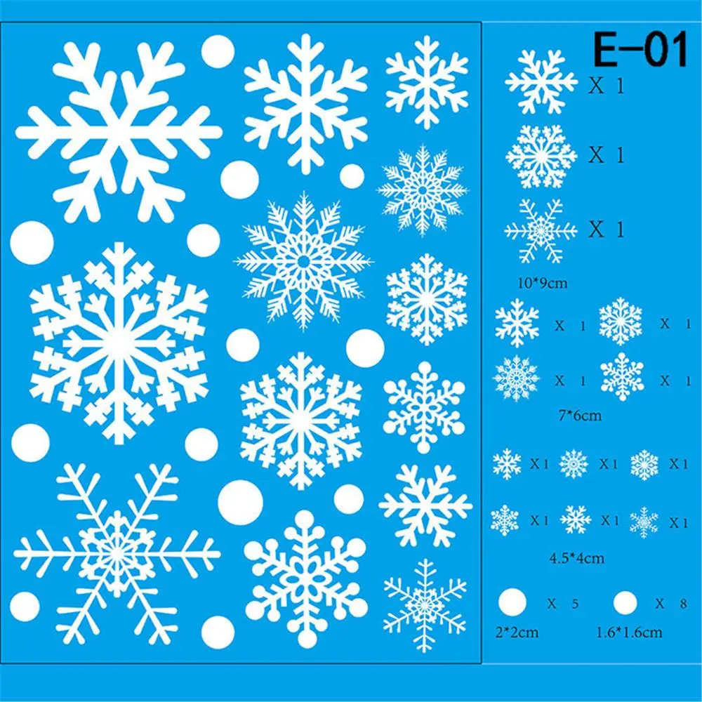 

New Christmas Hotel Shopping Mall Window Decoration Christmas Atmosphere Decorations Santa Snowflake Stickers 2x24cm,1PC